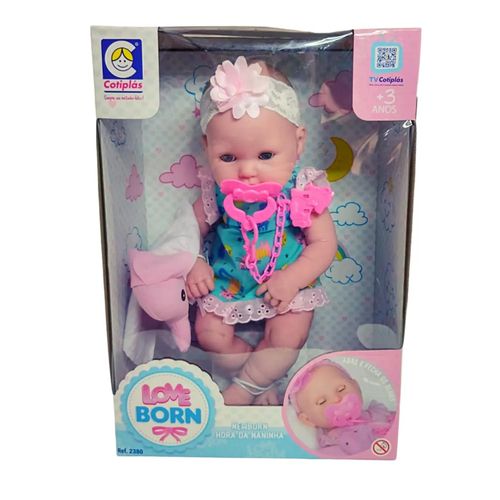 Boneca Love Born Hora da Naninha Cotiplás 2380 (ROUPINHAS SORTIDAS)