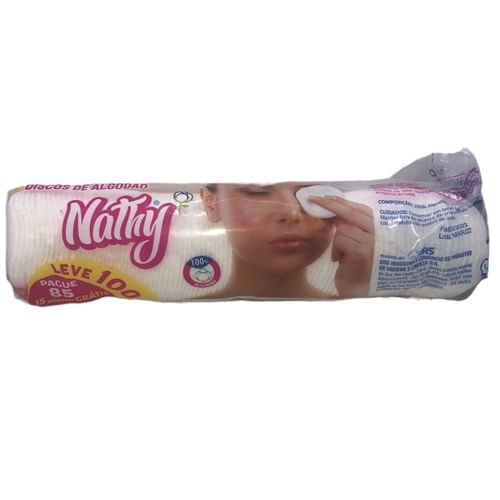 Discos de Algodão Nathy 100 Unidades