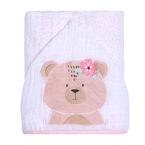 Toalha De Banho Soft Com Capuz Ursa Ema Papi