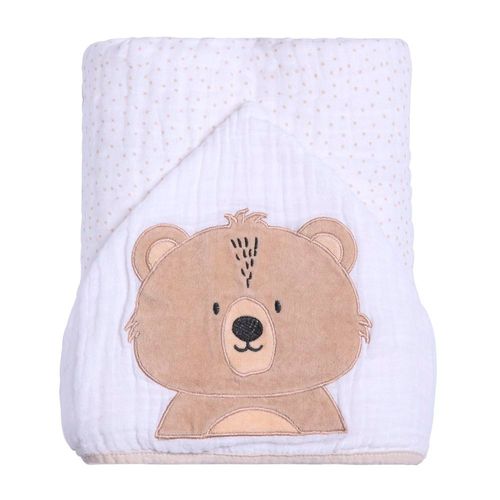 Toalha De Banho Soft Com Capuz Urso Ted Papi