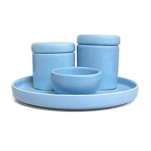 Kit Higiênico Para Bebê Azul 4 Peças Bonelli
