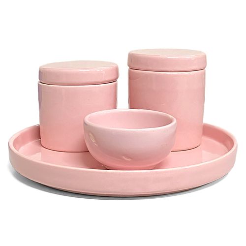 Kit Higiênico Para Bebê Rosa 4 Peças Bonelli