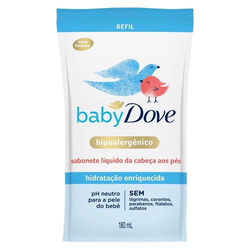 Refil Sabonete Líquido Baby Hidratação Enriquecida 180ml Dove