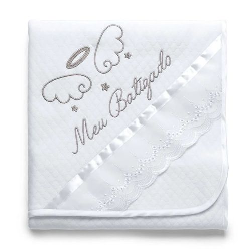Manta Batizado Branca Hug