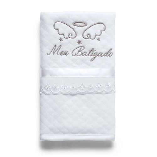 Fralda de Boca Babinha Batizado Branco Hug