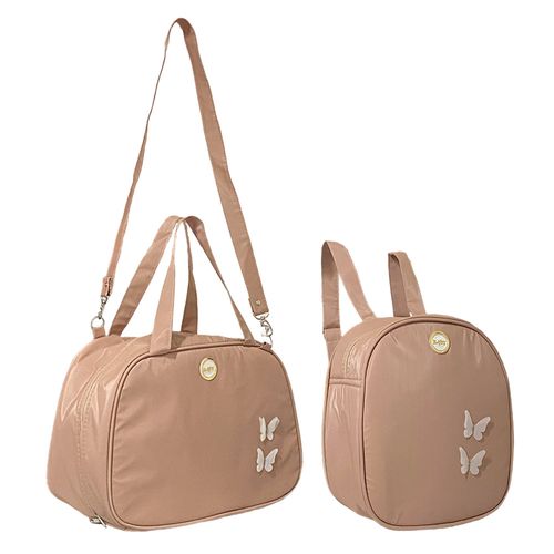 Kit Bolsa Maternidade Com 2 Peças Safari Nude Isadora Baby