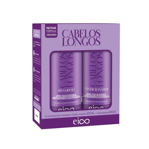 Kit Eico Cabelos Longos Shampoo 450ml E Condicionador 400ml Eico