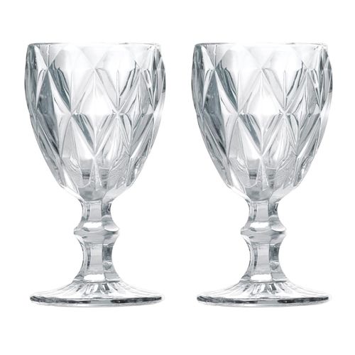 Jogo De Taças 325ml Diamond 2 Peças Macro (PRODUTO DE SEGUNDA LINHA COM DETALHES NO ACABAMENTO- LER DESCRIÇÃO