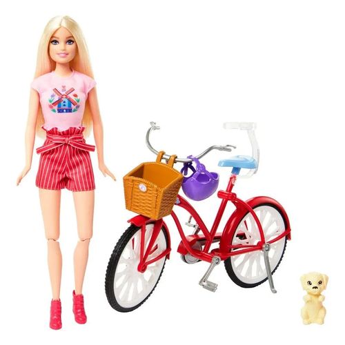 Barbie Conjunto Com Bicicleta E Cachorrinho Mattel