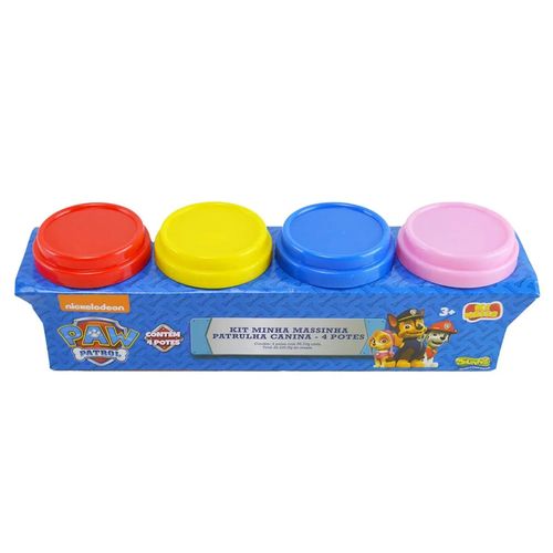 Kit Minha Massinha Patrulha Canina Com 4 Potes Sunny