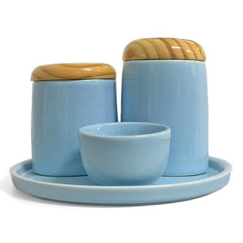 Kit Higiênico Infantil Com 4 Peças Azul Bebê GA Cerâmicas