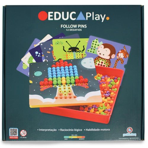 Monta E Desmonta Follow Pins 12 Desafios POLIBRINQ