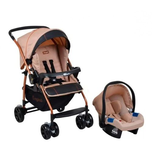 Conjunto de Carrinho e Bebê Conforto Rio K Mon Amour Burigotto