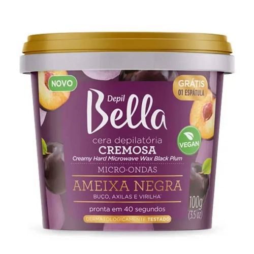 Cera Depilatória Cremosa Para Micro-ondas Ameixa Negra 100g Depil Bella