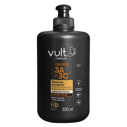Creme Para Pentear Definição Intensa Cachos 3A a 3C 300ml Vult