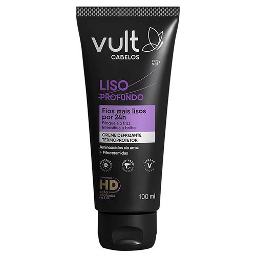 Creme Defrizante Termoprotetor 100ml Liso Profundo Vult