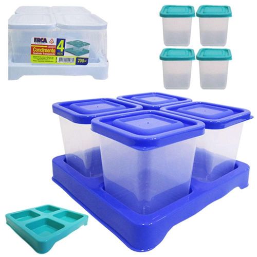 Conjunto de Condimentos Quadrado Ercaplast