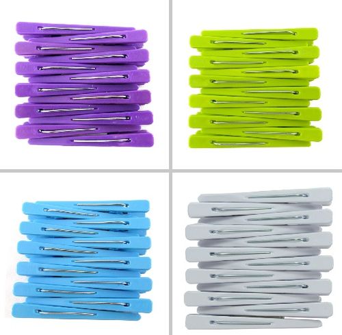 Clips Plásticos com 12 Unidades  Santa Clara (CORES SORTIDAS)