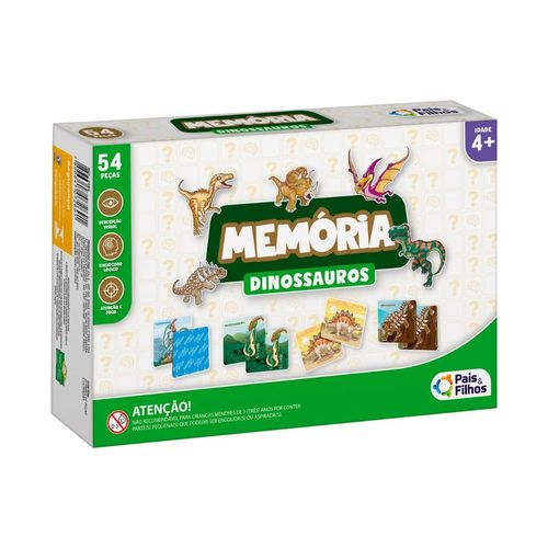 Jogo Da Memória Dinossauros 40 Peças Pais E Filhos