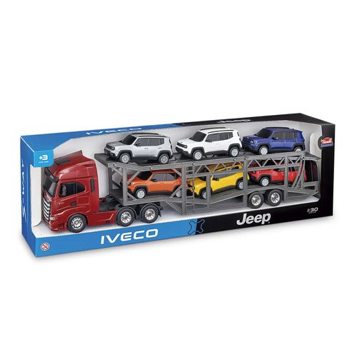 Cegonheira Iveco S-Way Jeep Renegade Usual Brinquedos