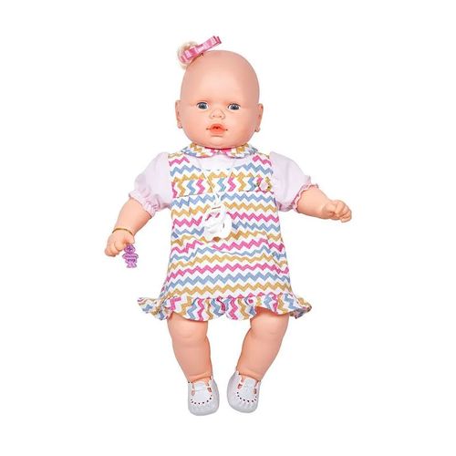 Boneca Bebezinho Vestido Estampa Chevron 49 cm Estrela