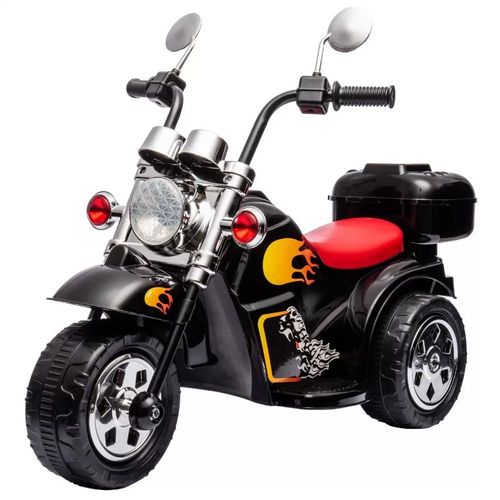 Moto Mini Elétrica Infantil 6v Harley Preta Zippy
