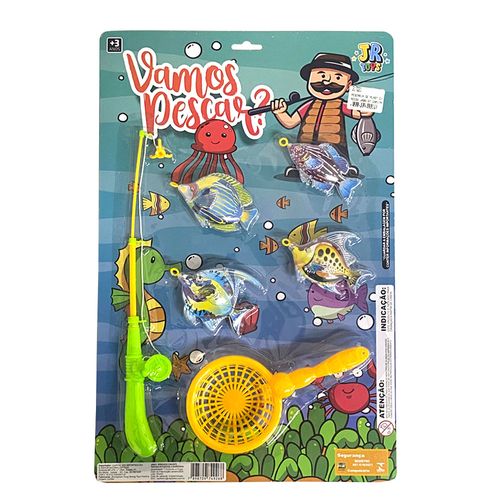 Brinquedo Pescaria De Plástico Com Vara JR Toys