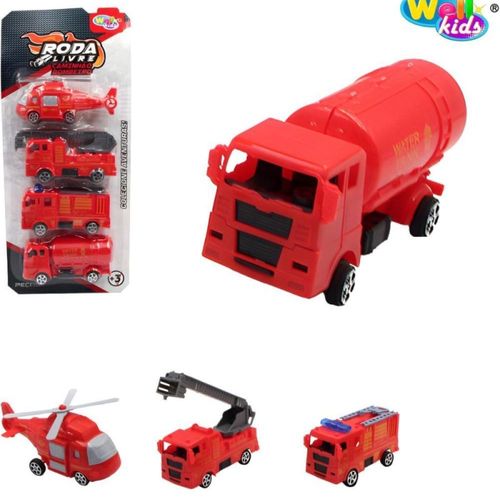 Kit Caminhão Helicóptero Bombeiro Pat Wellmix