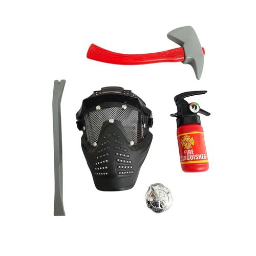 Kit Bombeiro De Plastico 5 Peças Jr Toys
