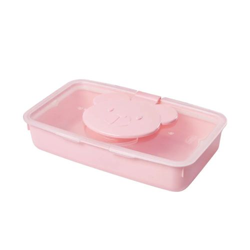 Porta Lenço Umedecido Bear Rosa Plasutil