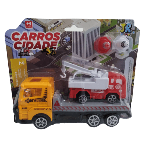 Brinquedo Caminhão de Plástico c/ Motor a Fricção Sortido JR Toys