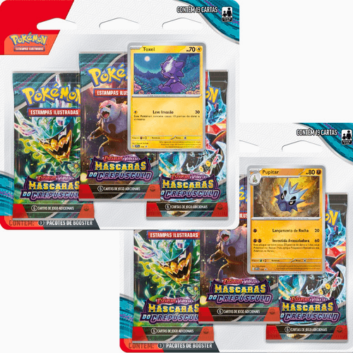 Jogo de Cartas Pokémon c/ 3 Pacotes Sortidos Copag