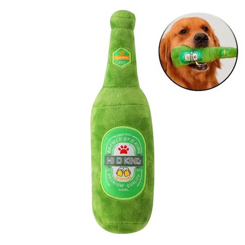 Brinquedo de Pelúcia Para Pet Garrafa De Cerveja Fluffie