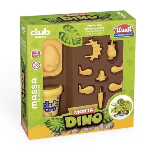Kit Club Massa Monta Dino Usal Brinquedos