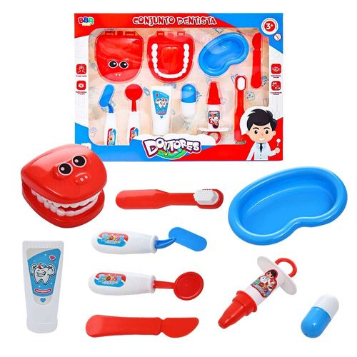 Brincando de Dentista Com 10 Peças BBR Toys