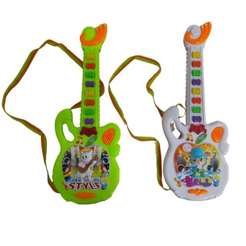 Brinquedo Guitarra Musical De Plástico A Pilha Jr Toys