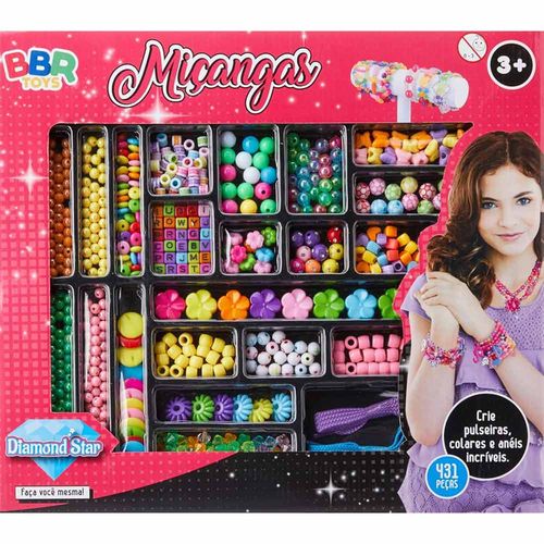 Kit Miçangas com 431 Peças BBR Toys