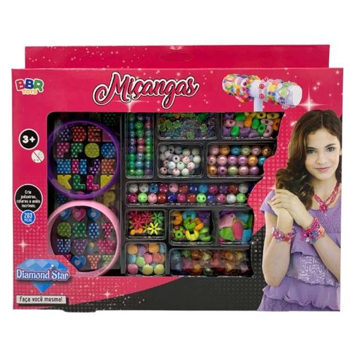 Kit de Miçangas com 203 Peças BBR Toys