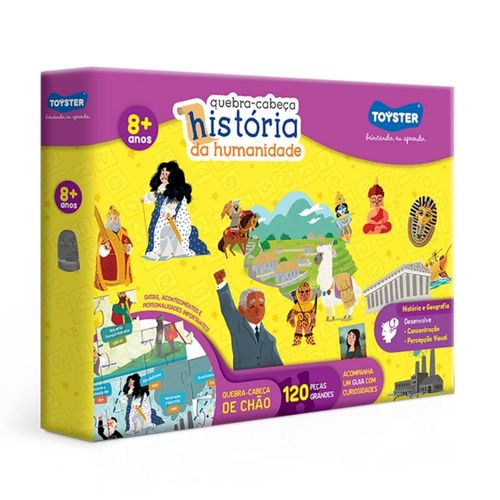 Quebra-Cabeça Historia Da Humanidade 120 Peças Toyster