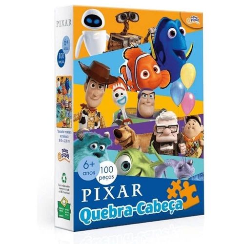 Quebra-Cabeça Com 100 Peças Pixar Toyster