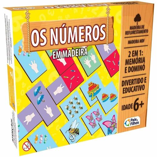 Jogo Dominó e Memória Os Números Pais & Filhos