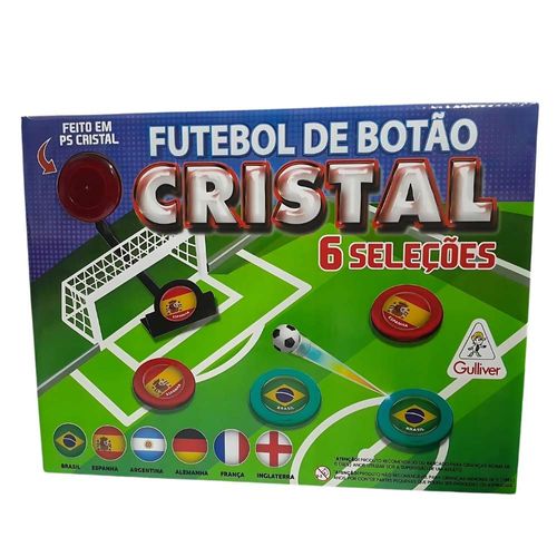 Jogo Futebol De Botão Peças De Cristal Gulliver
