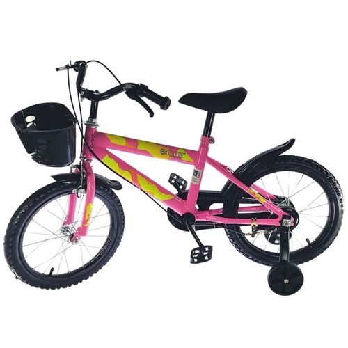 Bicicleta Aro 16 Com Cestinha Rosa Menina Elite