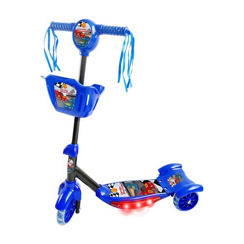 Patinete com Cesta DMR5026 Azul Menino DM Toys