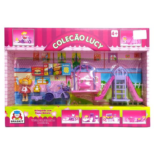 Coleção Lucy Kit Triciclo E Parquinho Braskit