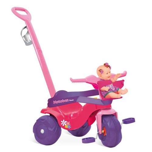 Triciclo Motoban Passeio Premium Rosa 836 Bandeirante