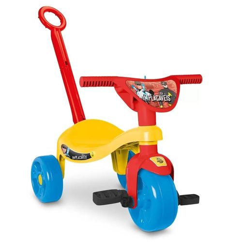 Triciclo Tchuco Heróis com Empurrador Menino Samba Toys