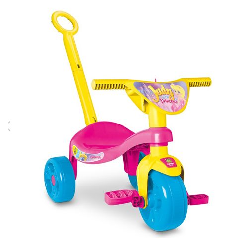 Triciclo Tchuco Judy Princesa com Empurrador 0641 Menina Samba Toys