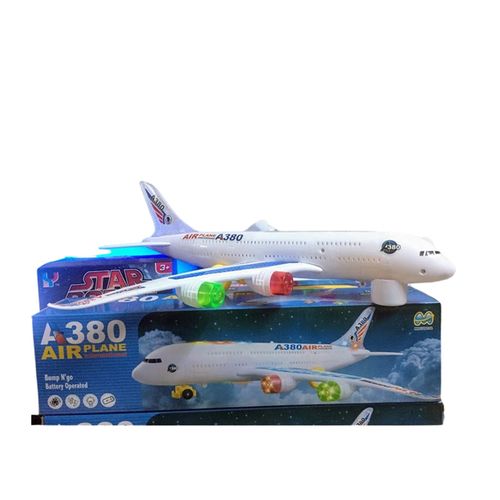 Avião Airplane A380 Com Som e Luz Fenicia