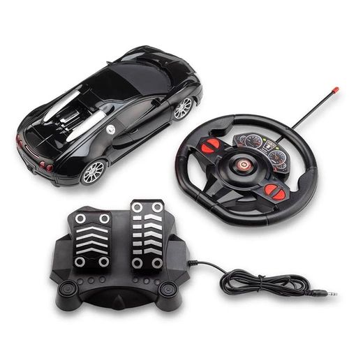 Carro de Controle Remoto e Pedal Preto Multikids